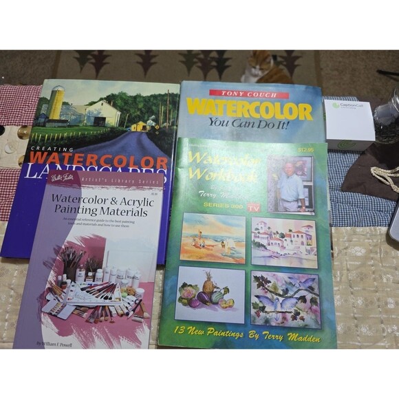 Vintage Watercolor Books And More,‎ Tony Couch Landscape Workbook Lot Of 4 - Picture 1 of 9